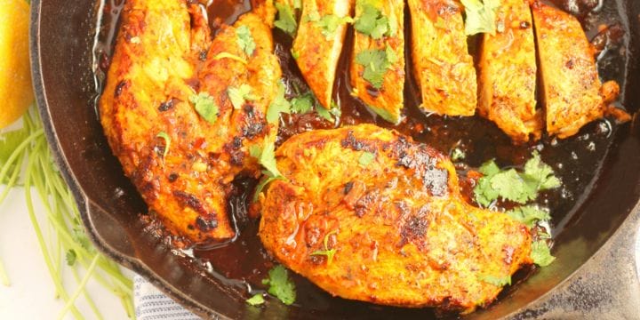 20 minute garlic butter chicken in a skillet
