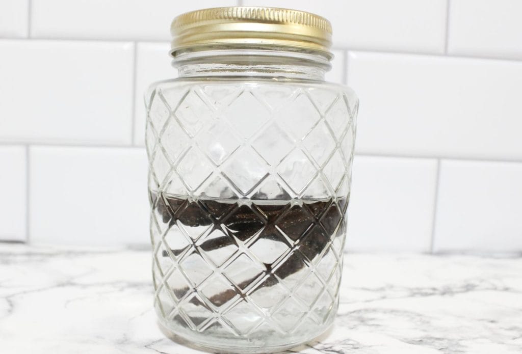 vanilla beans steeping in glycerine