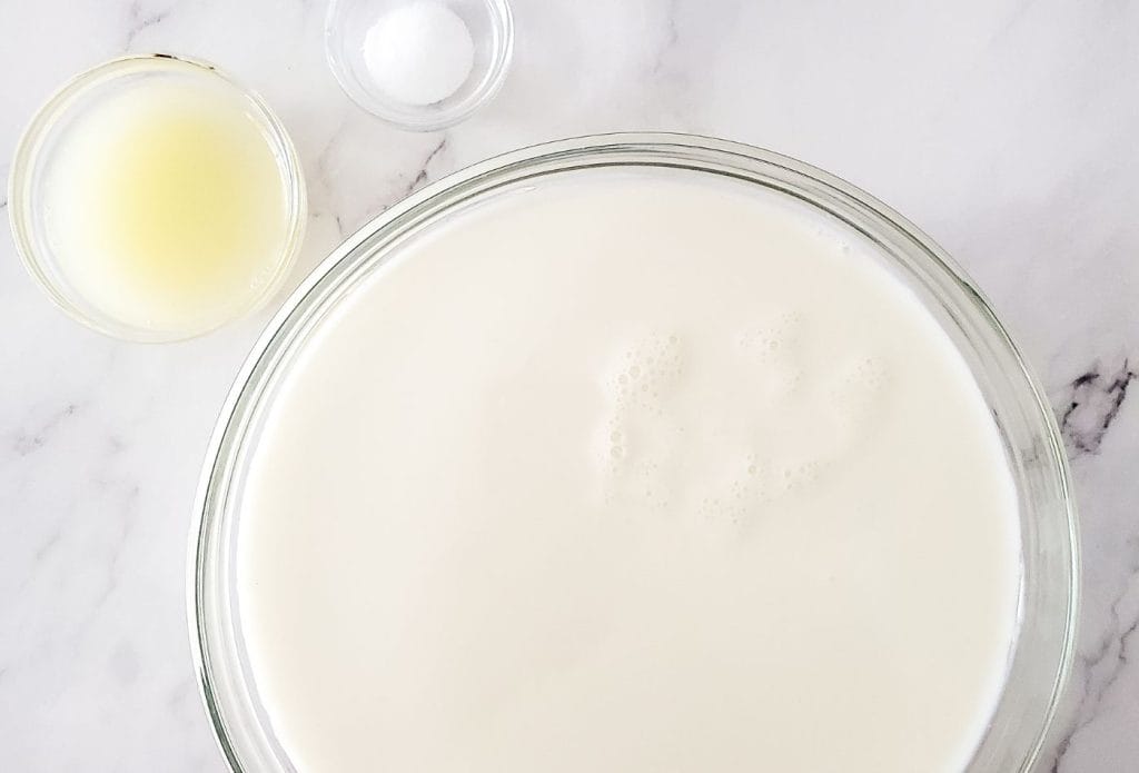 ingredients for making cream cheese