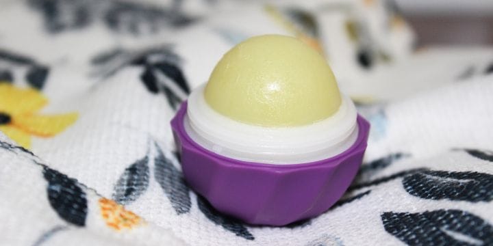 vanilla chapstick on a towel