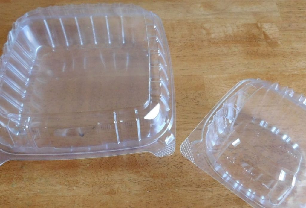 number 6 plastic take out containers