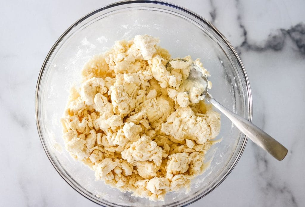 biscuit dough in a bowl