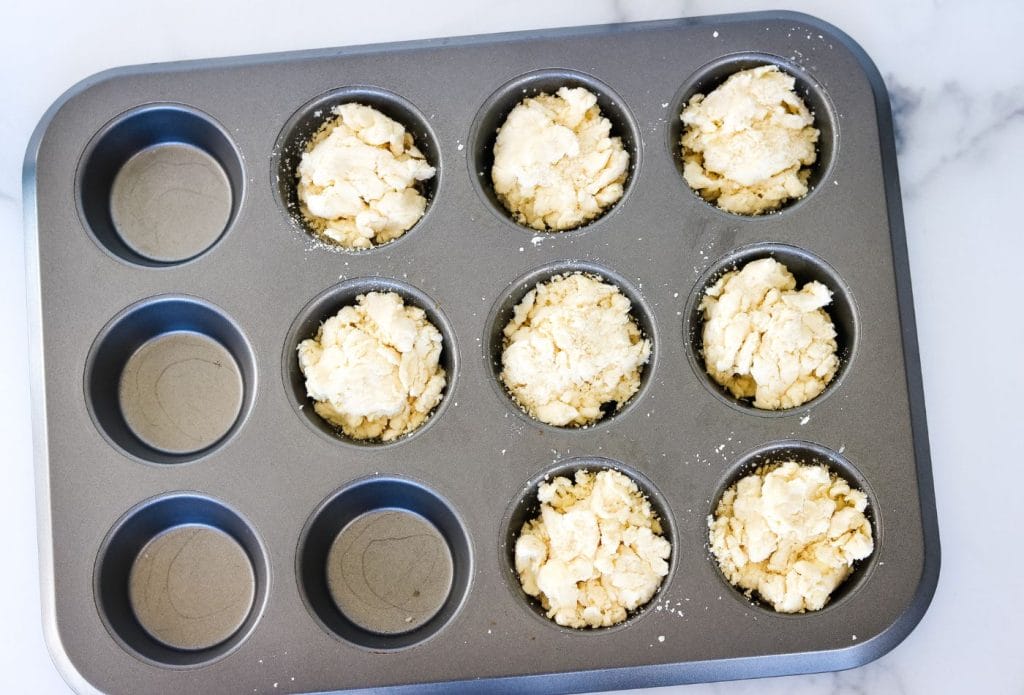 3 ingredient biscuits in a muffin tin