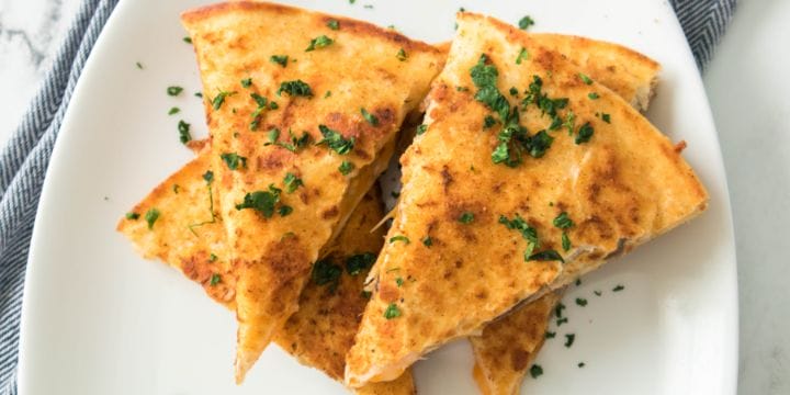 steak quesadillas on a plate for an easy dinner idea for family.