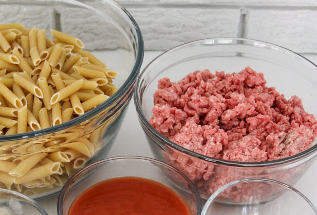 ingredients for hamburger casserole