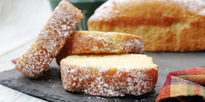 vanilla bean loaf sliced