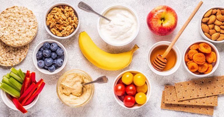 snack ideas for kids assorted on a tray