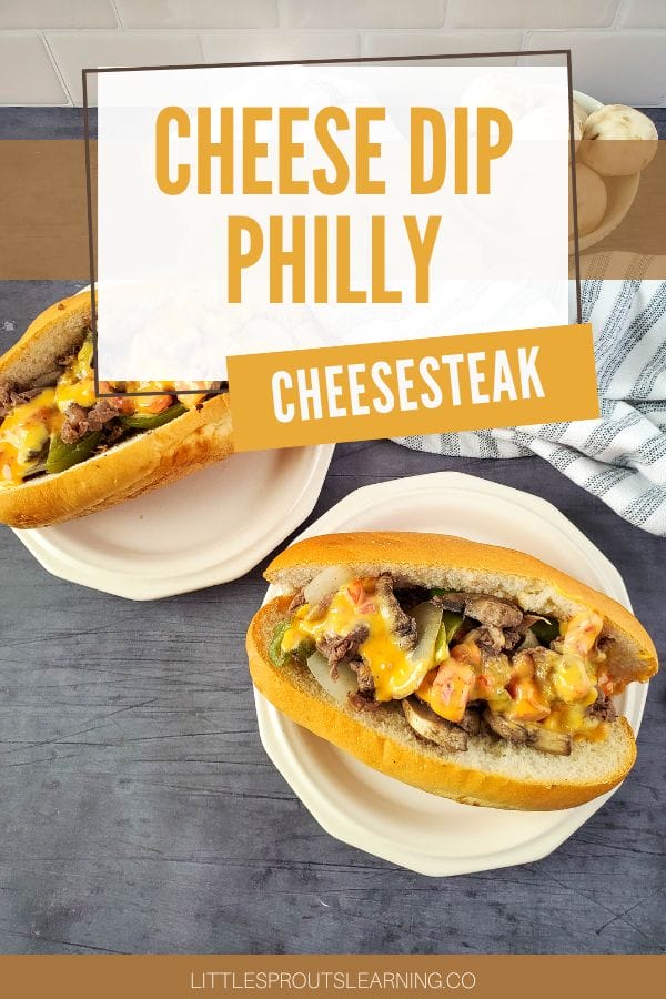 cheese dip philly cheesesteak