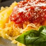spaghetti squash topped with marinara sauce