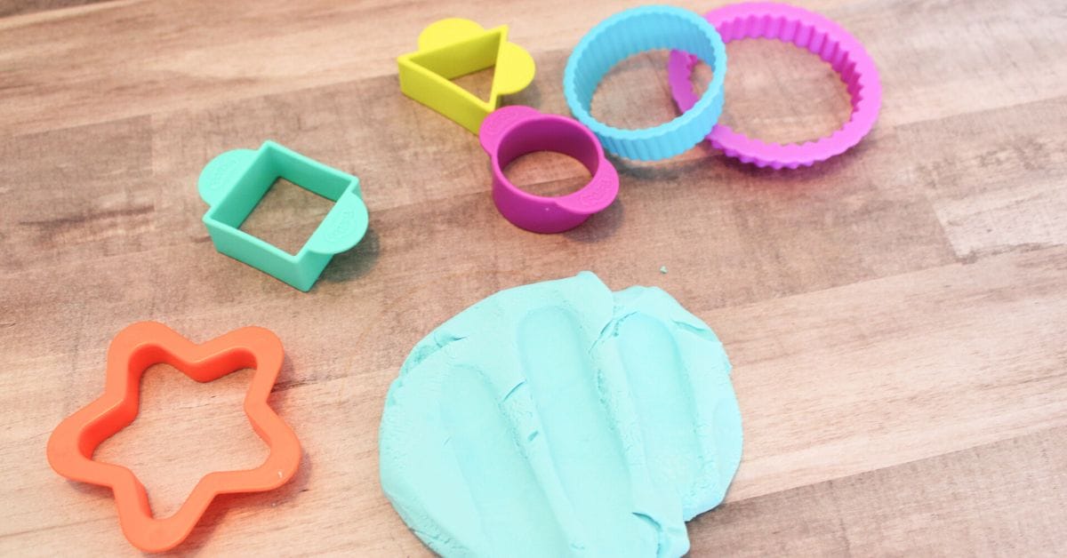 cookie cutters and cloud dough