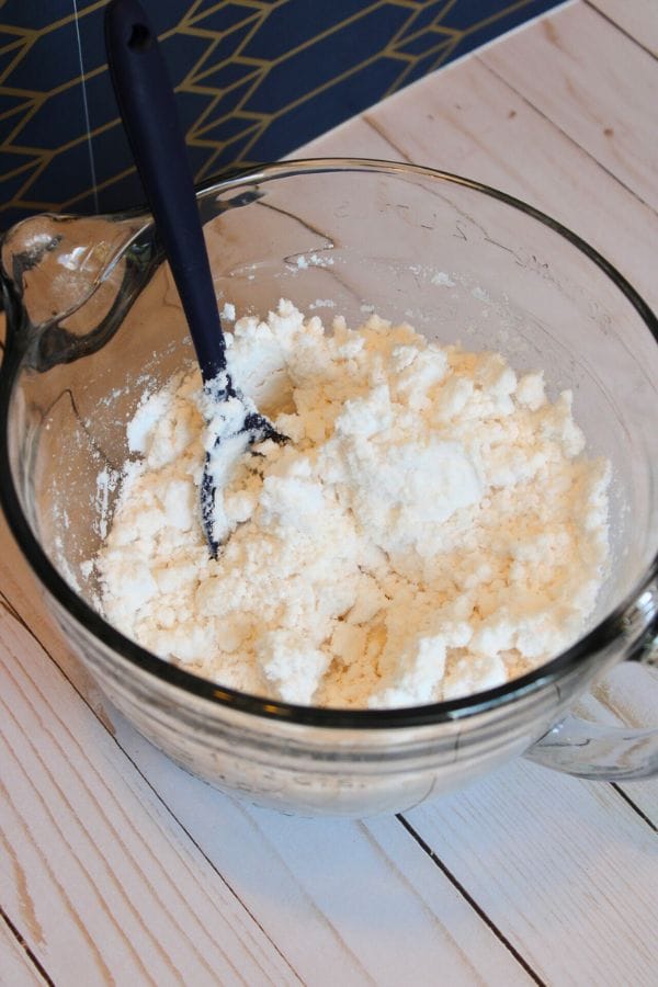 mixing up sensory ingredients in a bowl