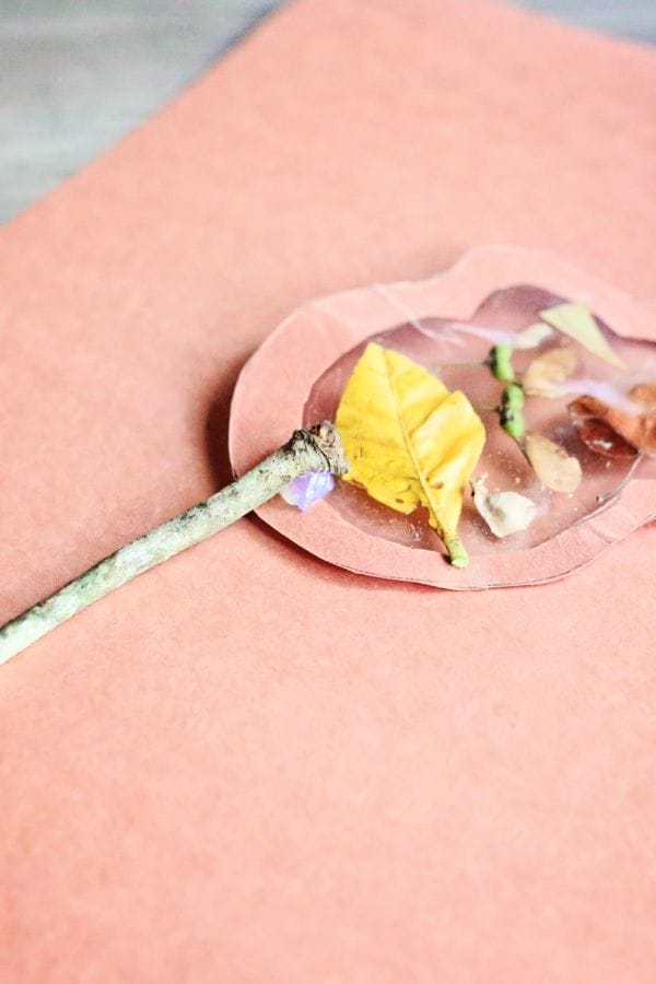 making an acorn shaped nature wand