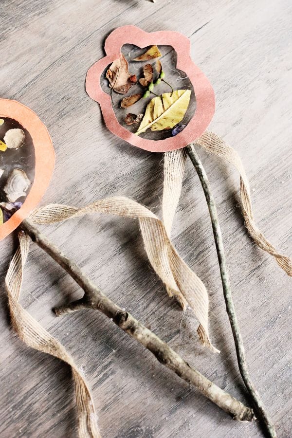 two fall wands on a board