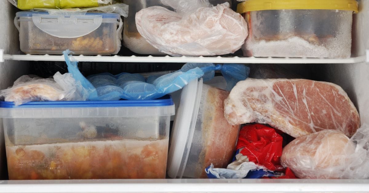 bulk freezer meals in the freezer