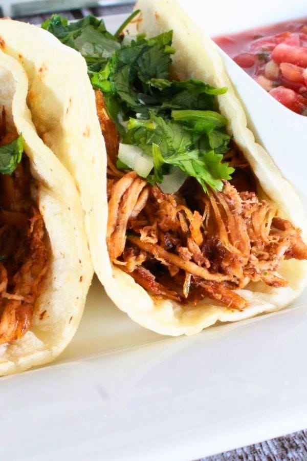 leftover pork tacos on a plate
