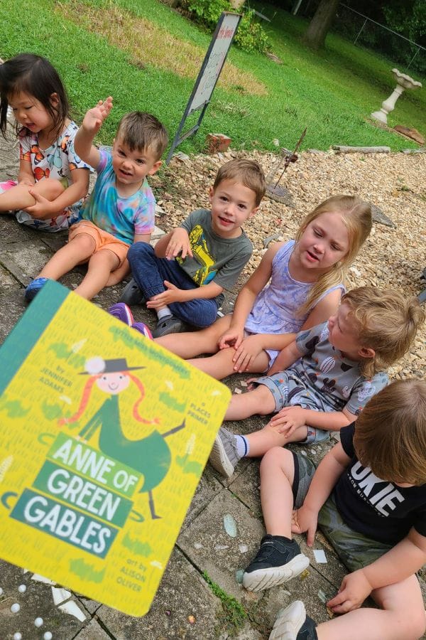 children listening to the story of anne of green gables