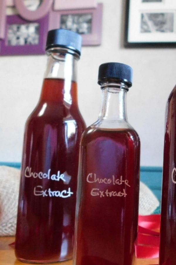 homemade chocolate extract on a table
