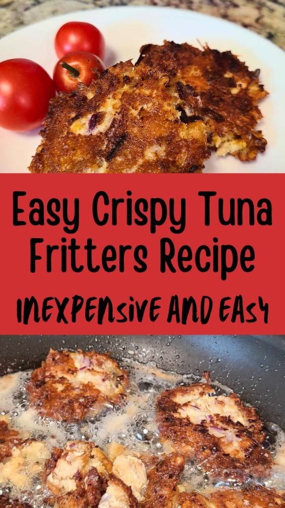 easy crispy tuna fritters recipe. Inexpensive and easy