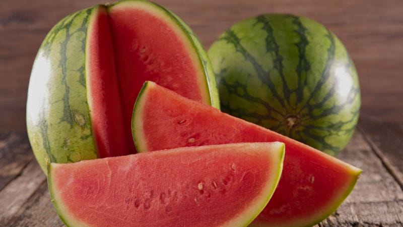 home grown watermelon in chunks