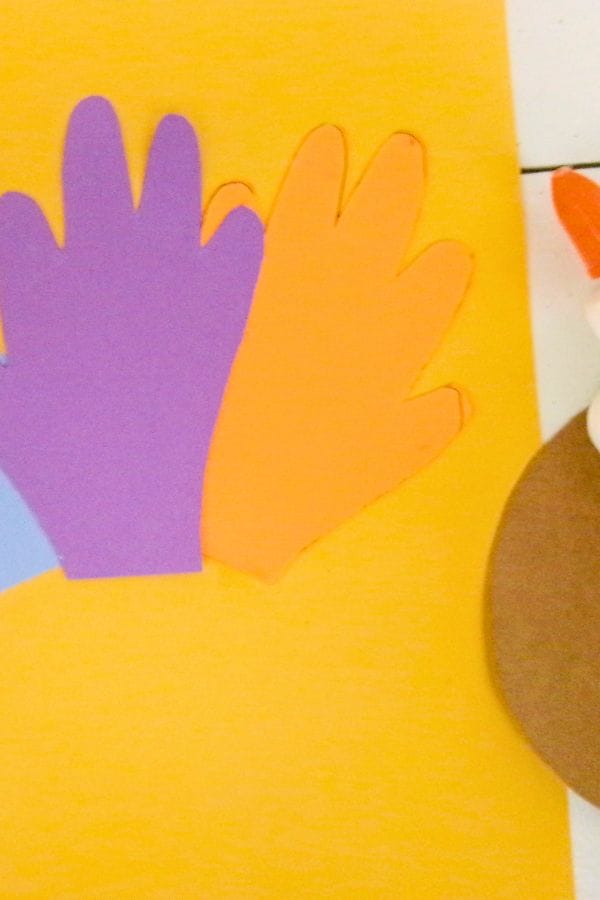 turkey feathers made out of tracing kid's handprints