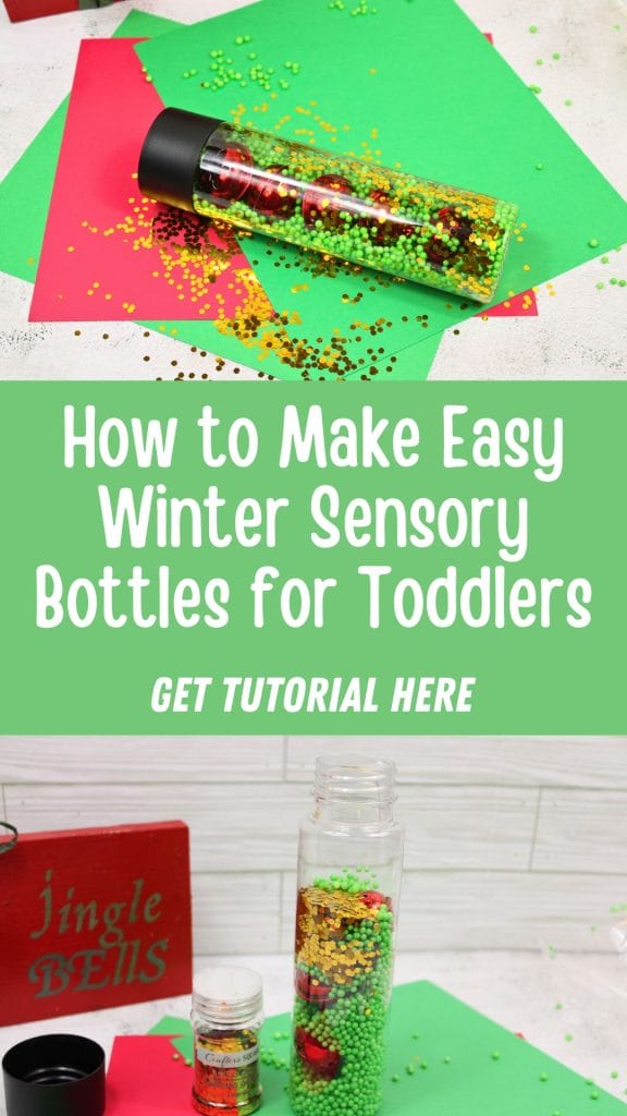 Discover the magic of winter sensory bottles in this easy tutorial for toddlers. With vibrant beads swirling inside, learn "How to Make Winter Sensory Bottles." Get the complete guide here!.